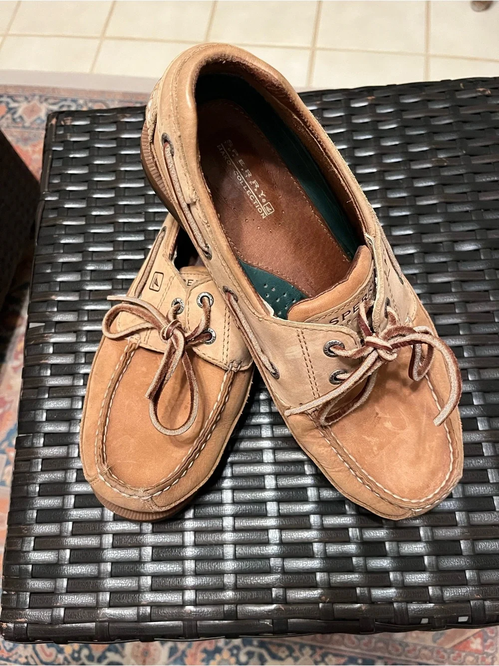 Sperry Classic Men's Tan Leather Boat Shoes Size 8.5